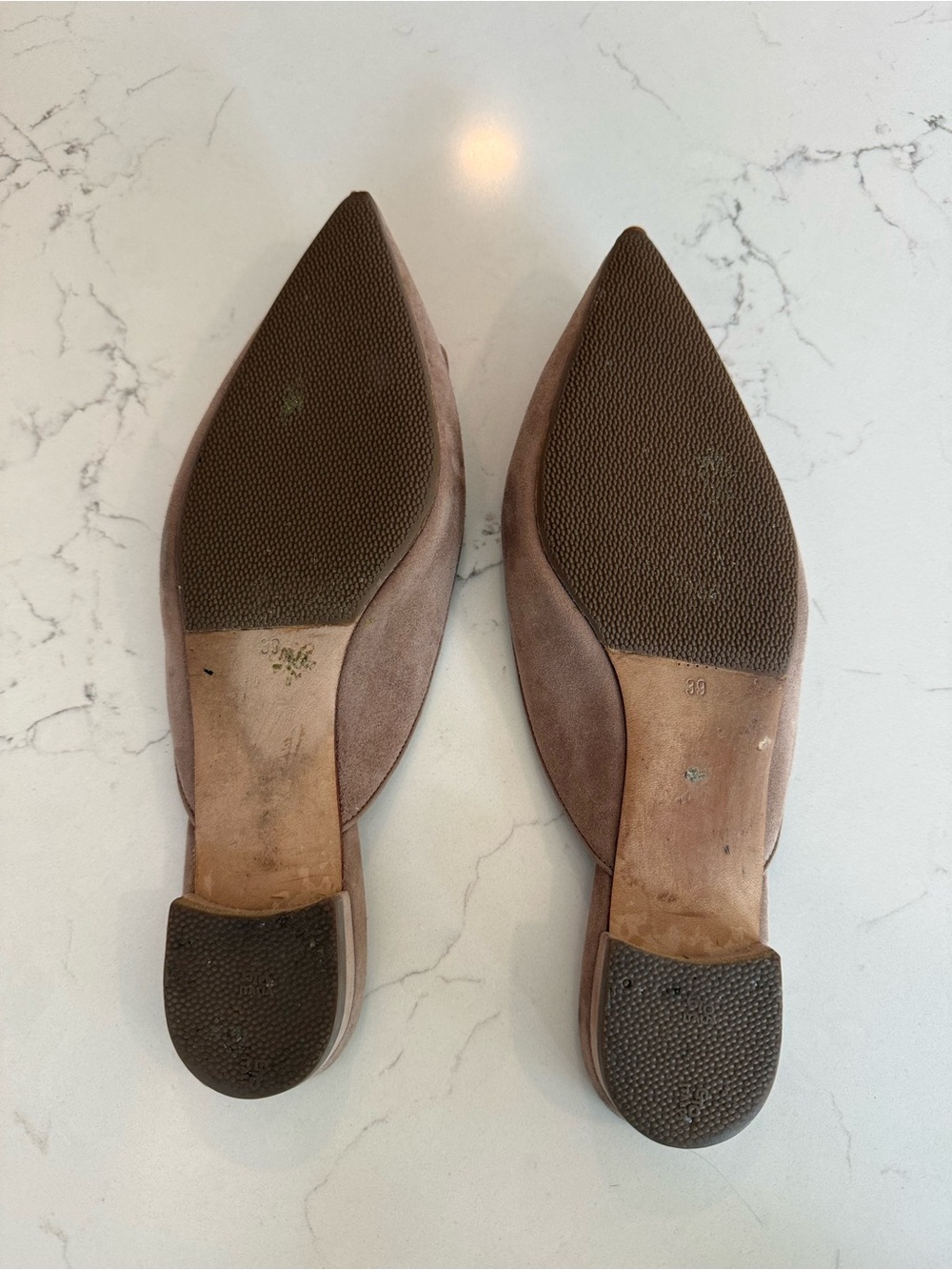 Manolo Blahnik Maysale Suede Mules - Picture 3 of 3
